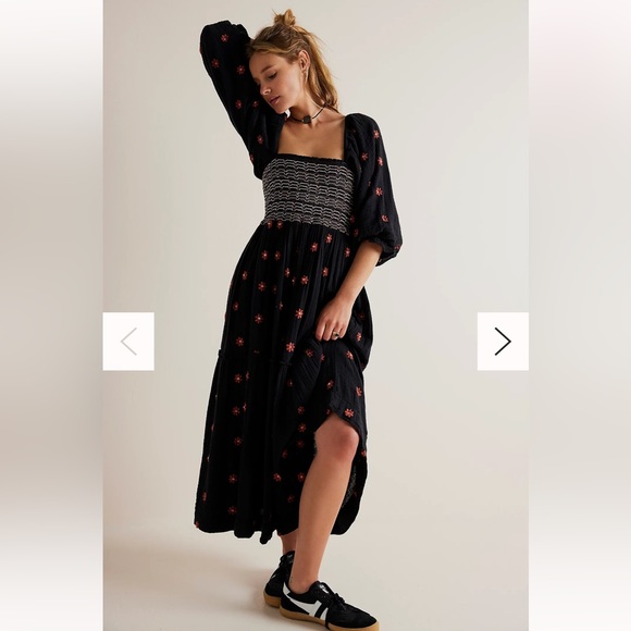 Dahlia Embroidered Maxi Dress, Free People - Picture 2 of 3